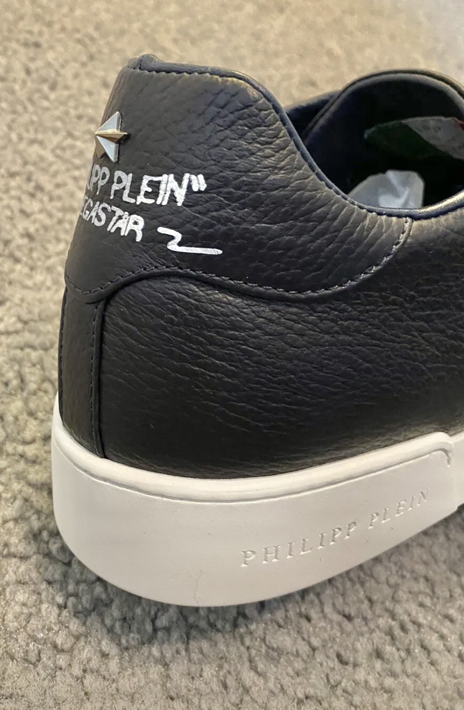 Men's Philipp Plein Low-Top Signature Sneakers Grey - Size 44 - Brand  New w/Box