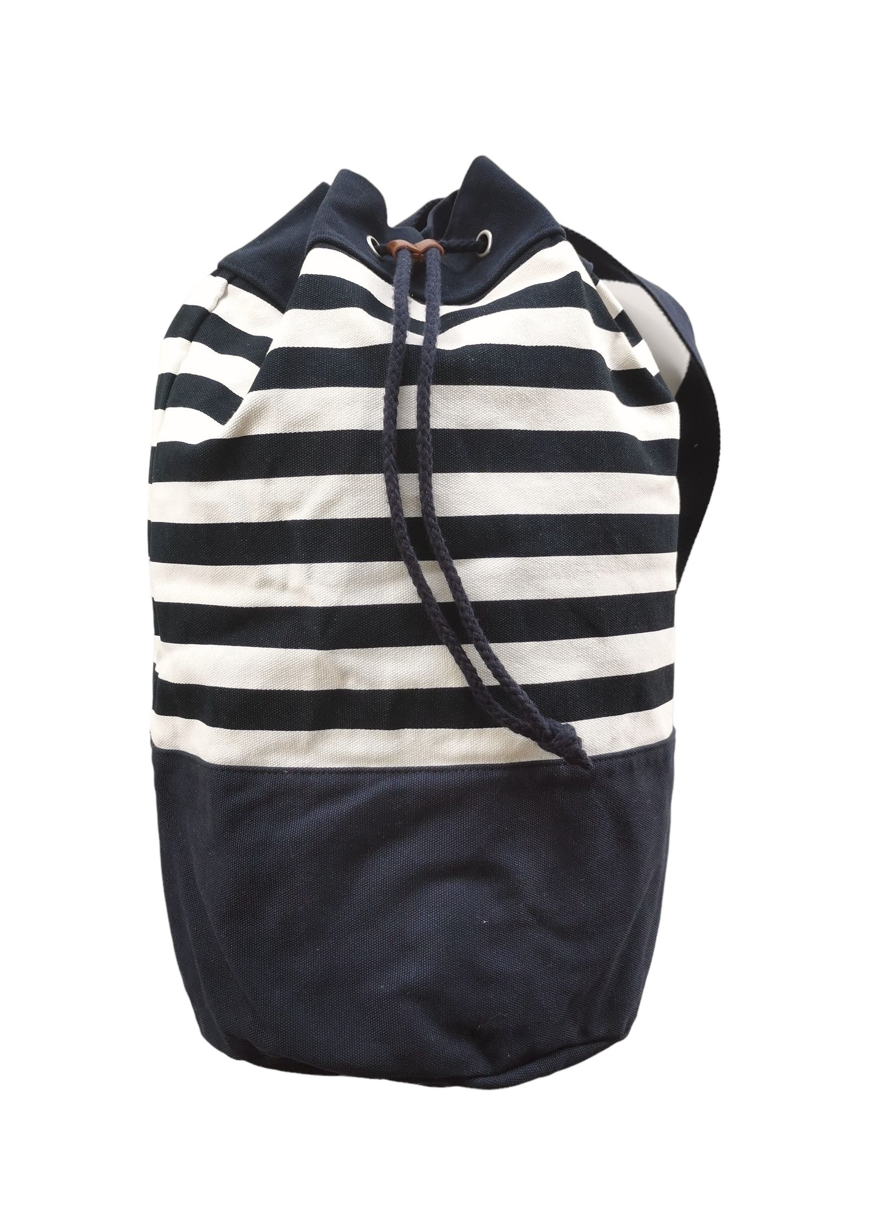 J.W.Anderson - JW Anderson Canvas Sailor Stripe Drawstring Bag - 4