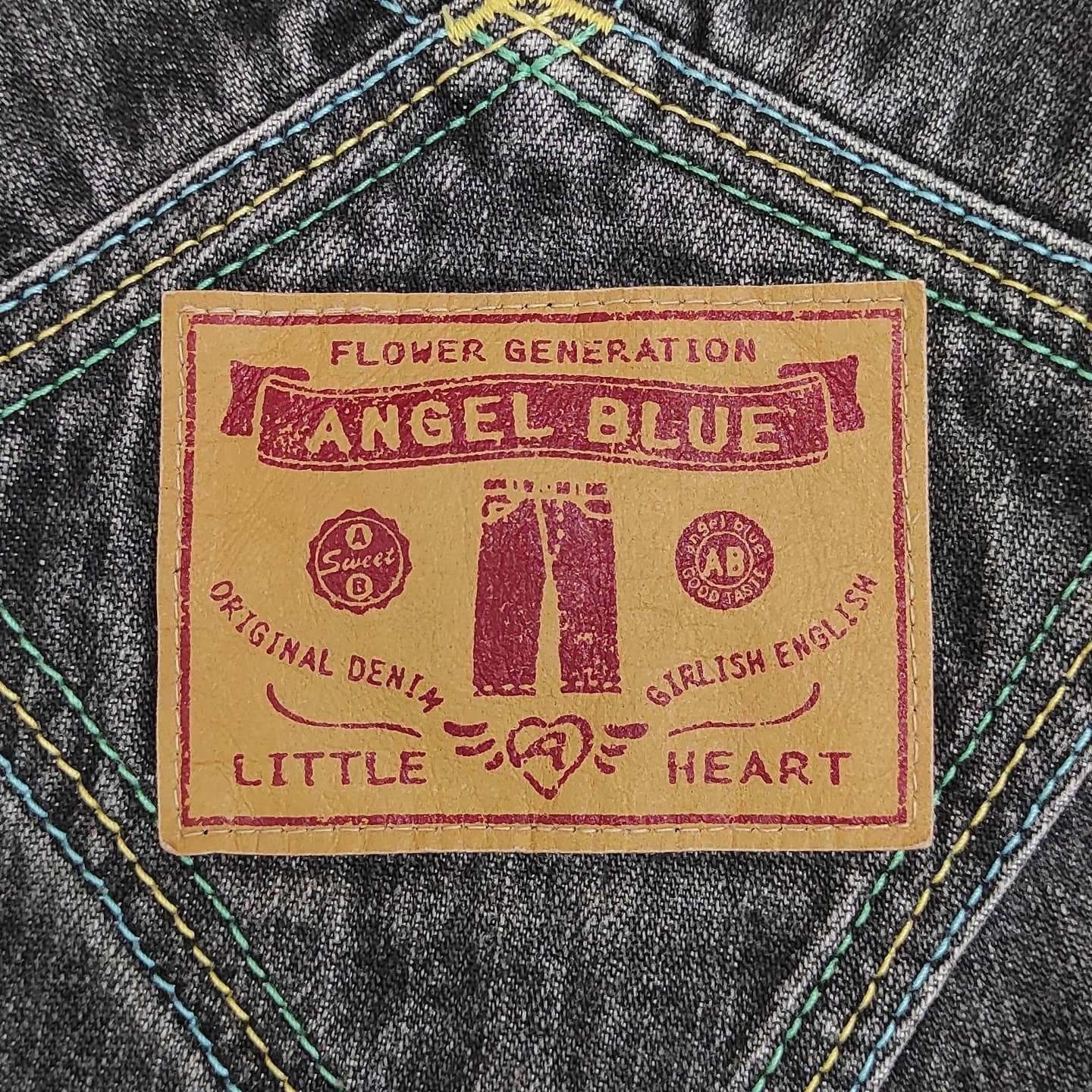 Japanese Brand - Archive 1990's ANGEL BLUE painter denim waistband overalls - 3