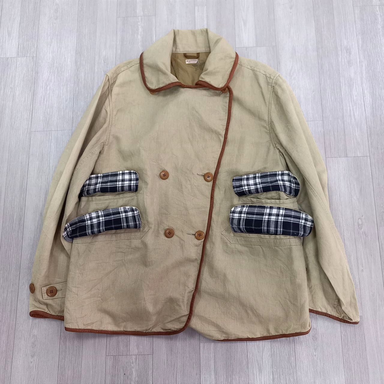 Vintage KAPITAL Hemp Chino Cross P-Coat Jacket - 10