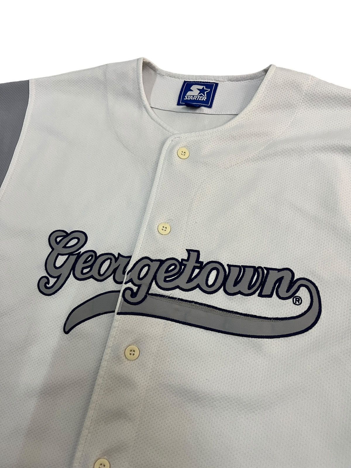 Vintage Starter Georgetown Hoyas Baseball Jersey - 2