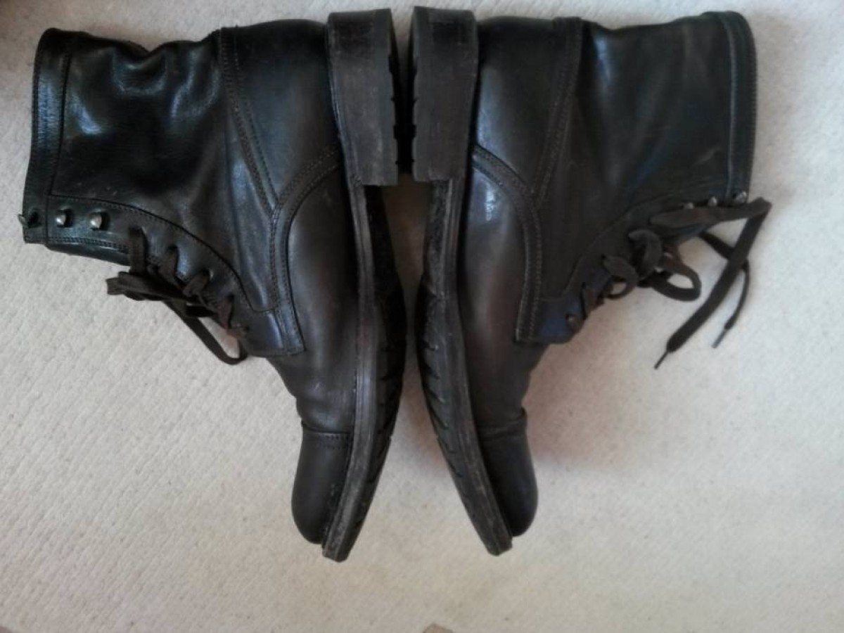 N.D.C. Made By Hand - Handmade Italian Brown Leather Boots EU40 - 4