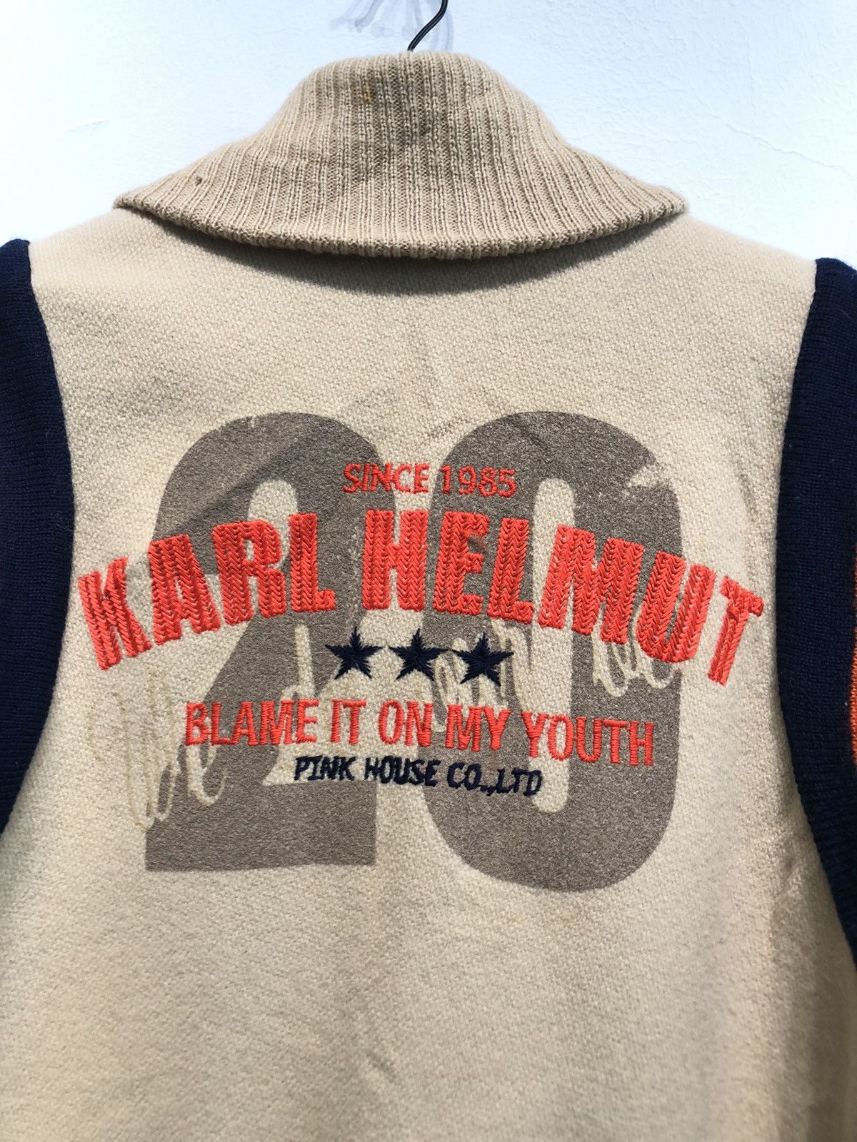 Vintage - Kart Helmut Big Logo Varsity Jacket - 6