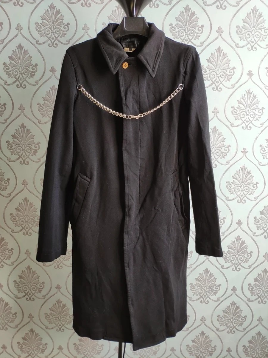 ARCHIVE ! AD2008 Boiled polyester chain black coat - 2