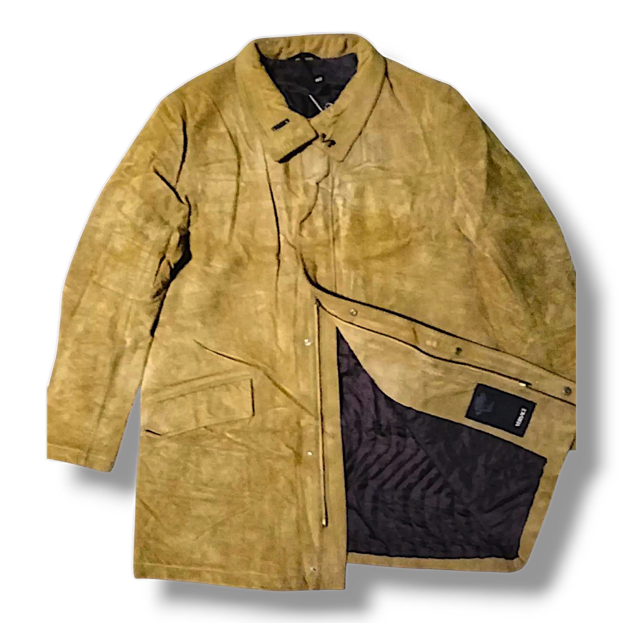 Vintage Versace Trench Coat Suede Leather Sportswear Italy - 2