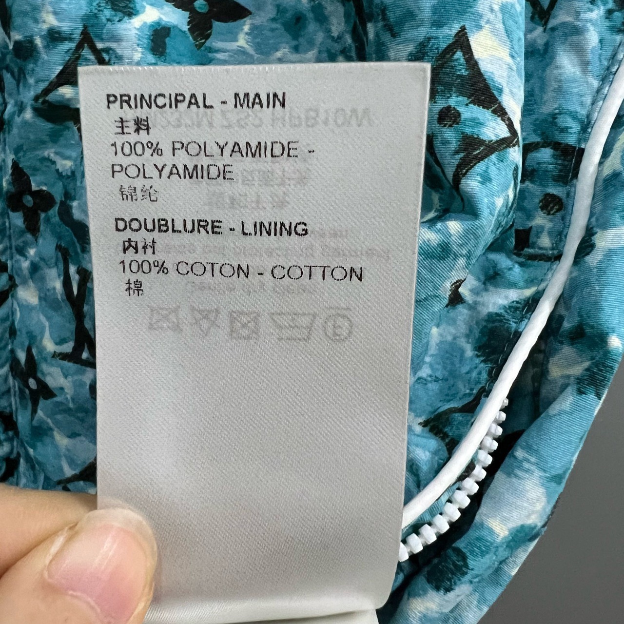 Louis Vuitton lv blue all over logo hooded jacket - 6