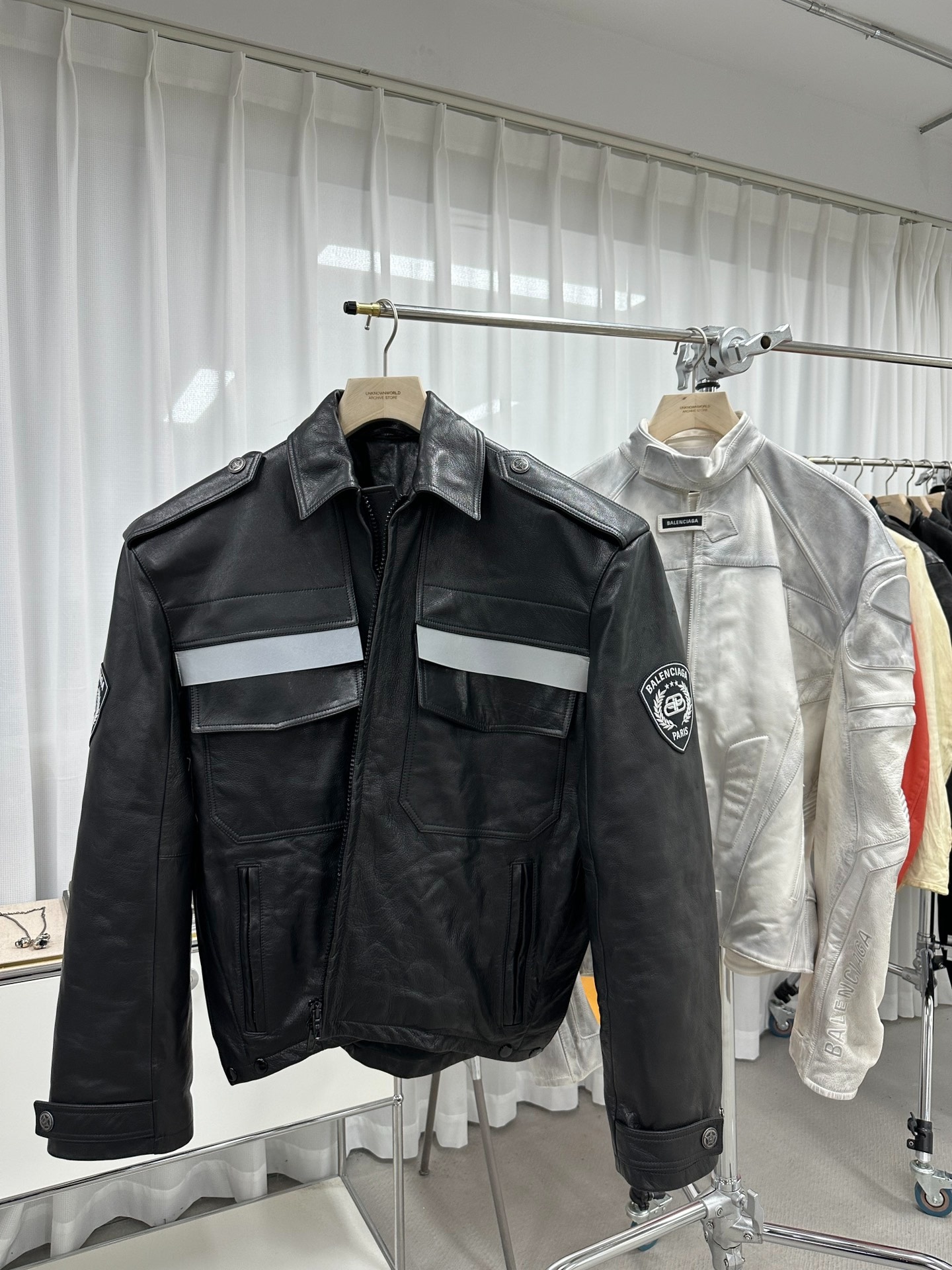 Balenciaga 2023SS Show Uniform Police Leather Jacket - 7