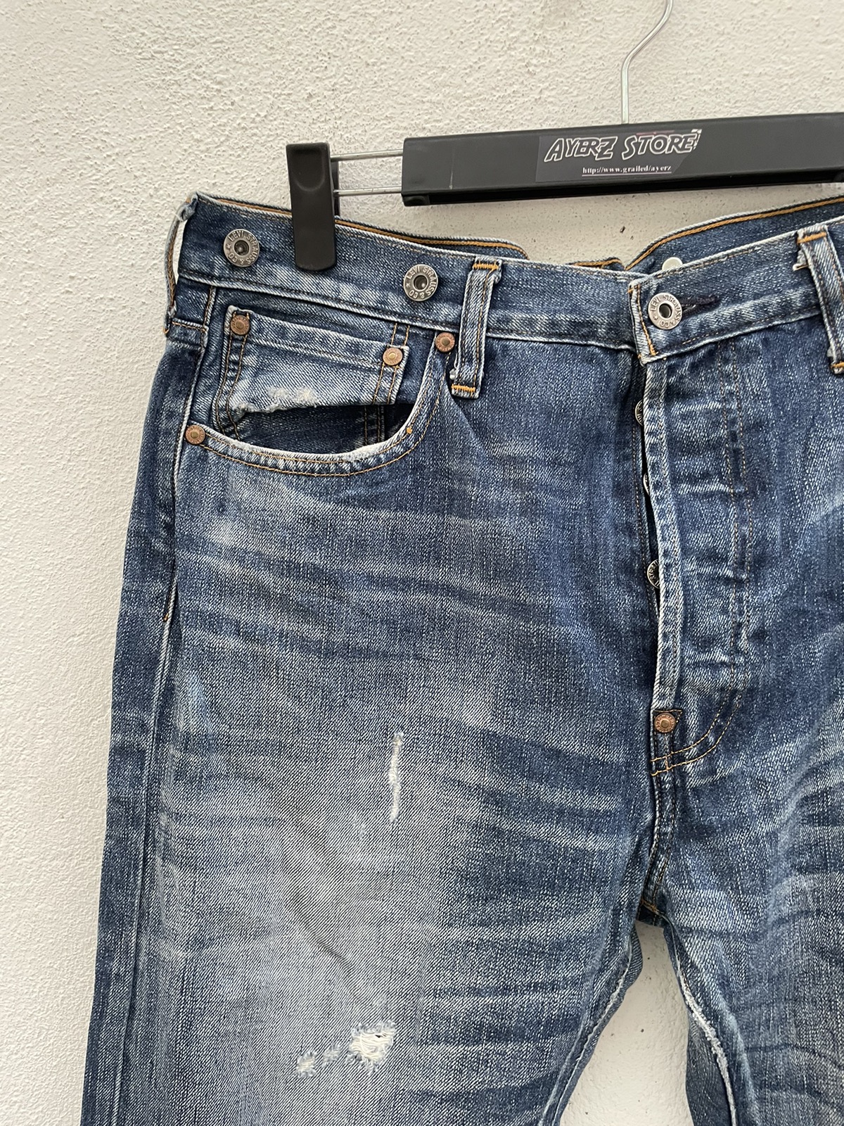 Vintage - Levi’s 201 Rips Repair Jeans - 3