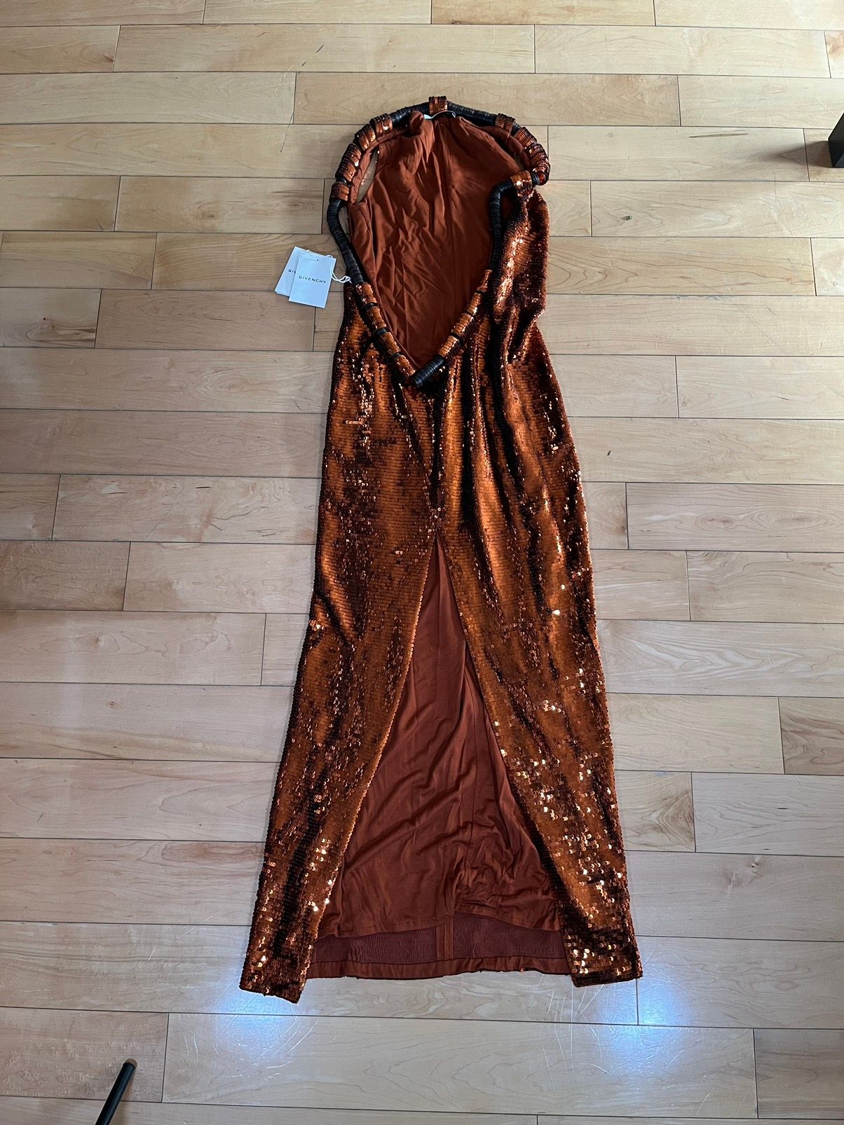 NWT - Givenchy $12K FW14 Runway Sequin Open Front Dress - 2