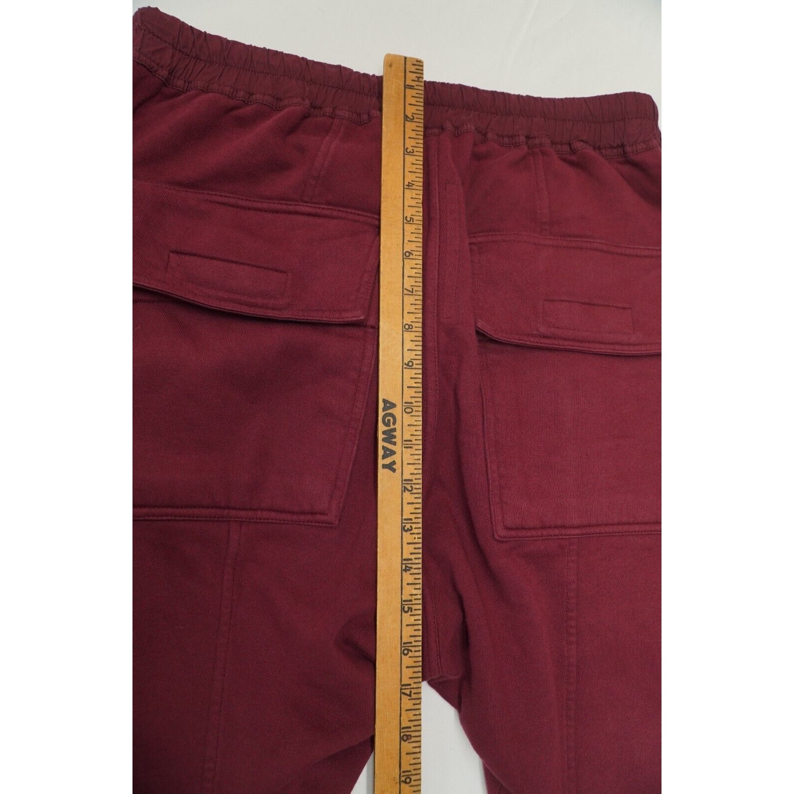Rick Creatch Cargo Cropped Sweatpant Bruise Red FW20 - 16