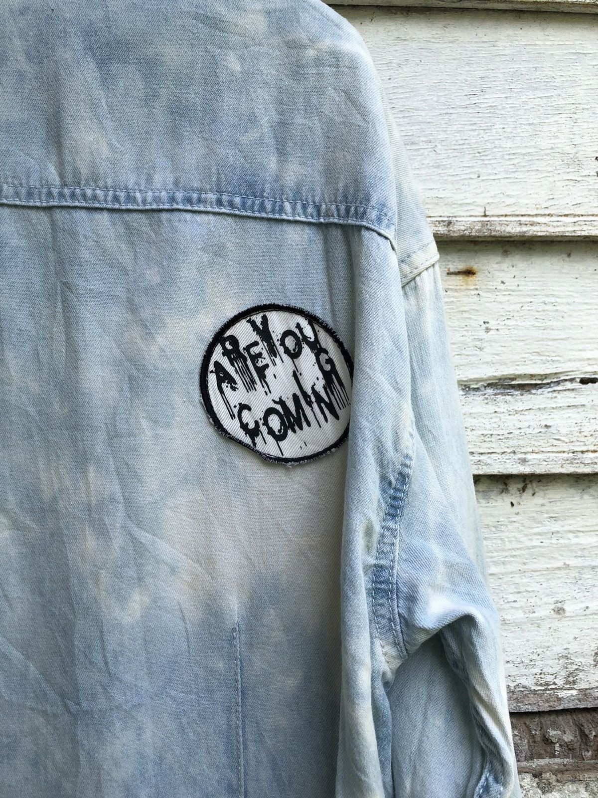 If Six Was Nine - Semanticdesign Acid Wash Patches Button L/S - 5