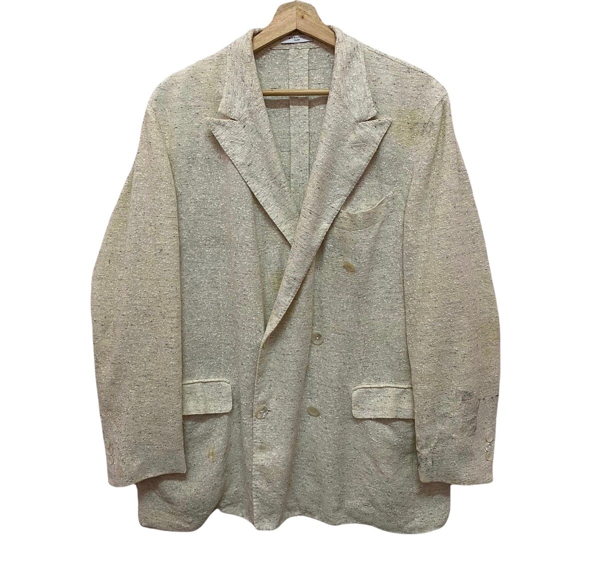 🇮🇹BOGLIOLI MILANO ITALY DOUBLE BREASTED LINEN NYLON COAT - 1