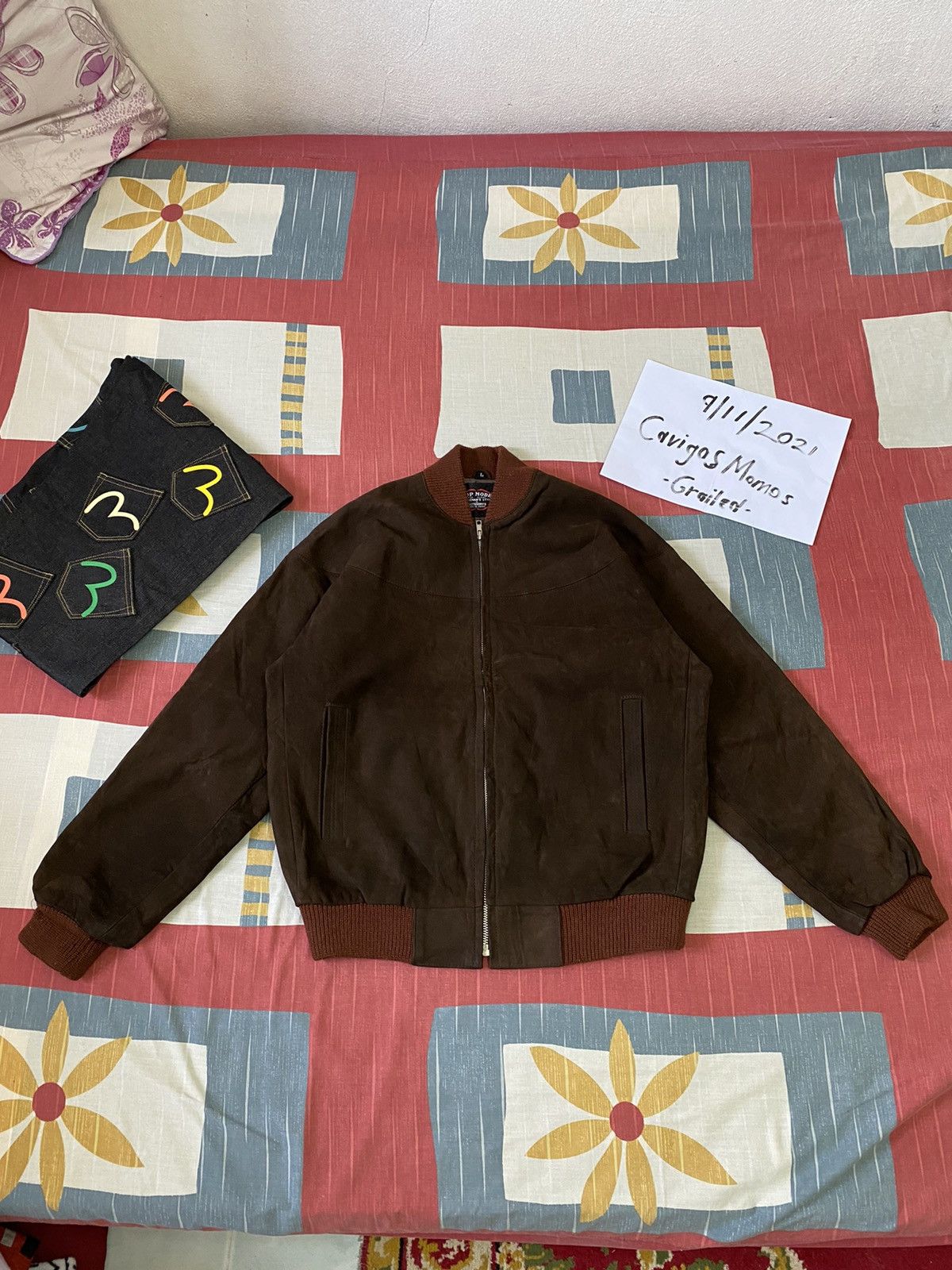 Vintage - 🇯🇵Top Mode Made in Japan Suede Leather Bikers Jacket - 9