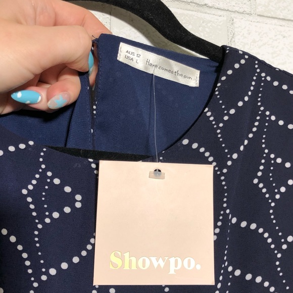 Showpo. - Showpo Got My Attention Dress in Navy Print - 7