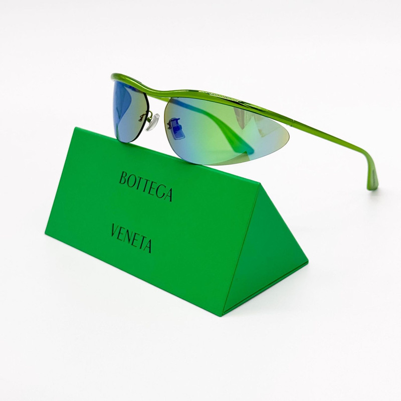 NEW BOTTEGA VENETA SUNGLASSES BV1174S 003 GREEN/GREEN UNISEX - 1