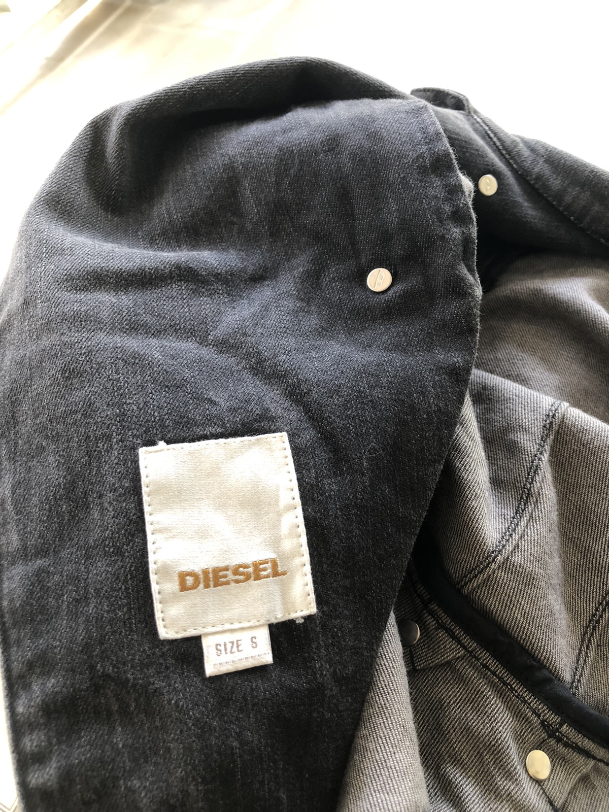 Diesel women size S denim biker jacket - 12