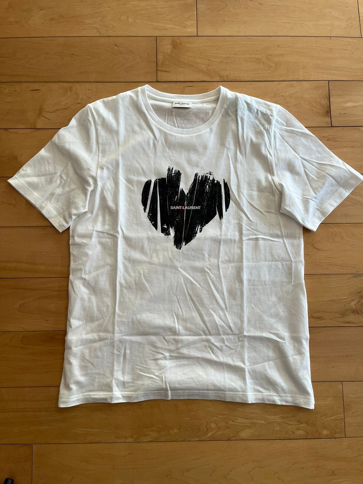 NWT - Saint Laurent Paris Heart Logo T-Shirt - 1
