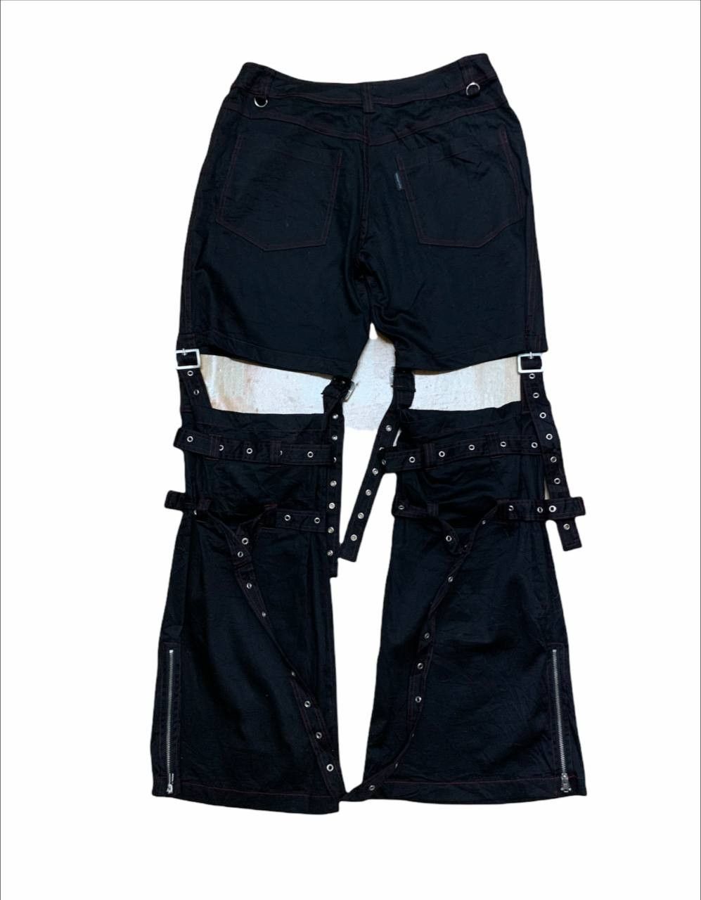 Flared Japanese Brand Bondage Punk Rock Pants - 2