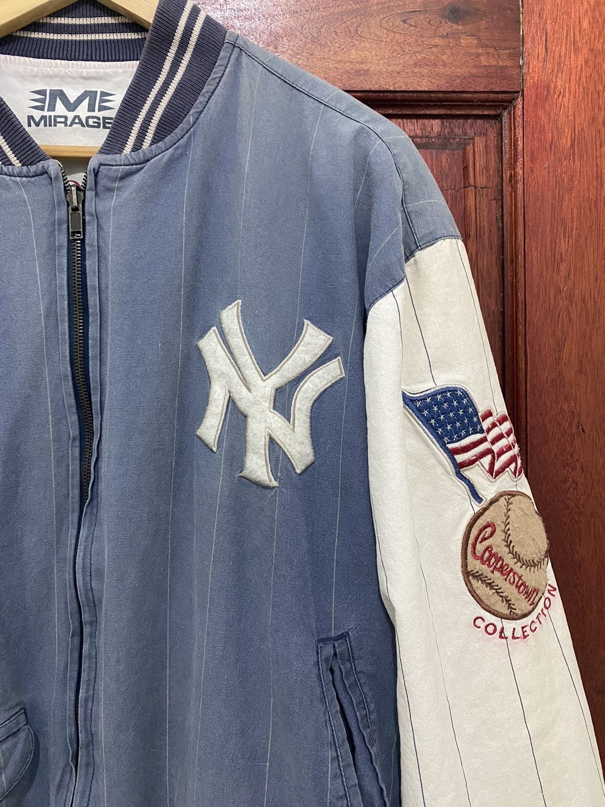 Vintage 90s Mirage NY Yankees Reversible Bomber Jacket - 5