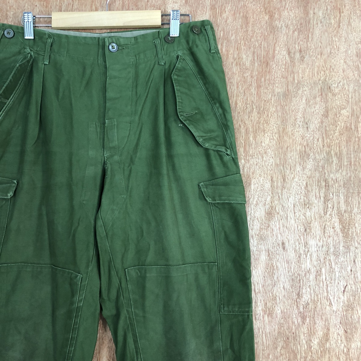 Vintage - Cargo Pants D96 Green Double knee multipocket pants #1474 - 5