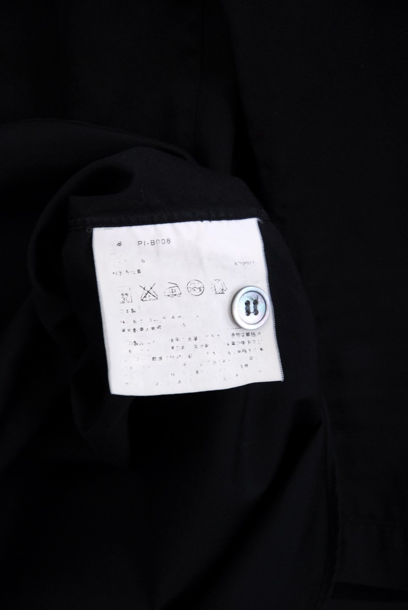 Comme des Garcons Homme Plus black shirt with 3/4 sleeves - 6
