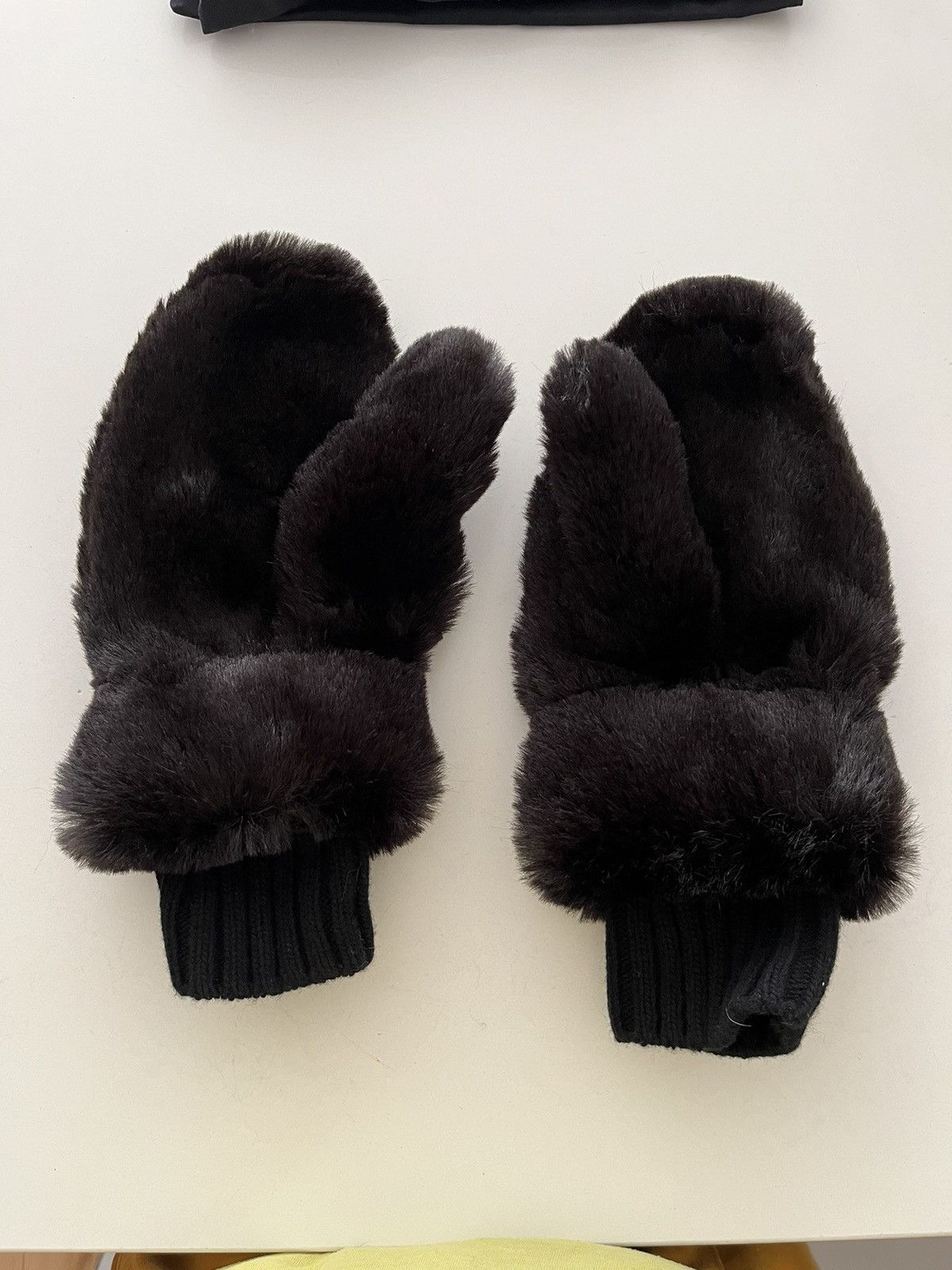 NWT - Givenchy Faux Fur Mittens - 2