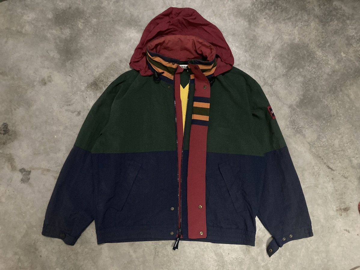 Vintage 90s U.P Renoma Block Color Hooded Jacket - 2