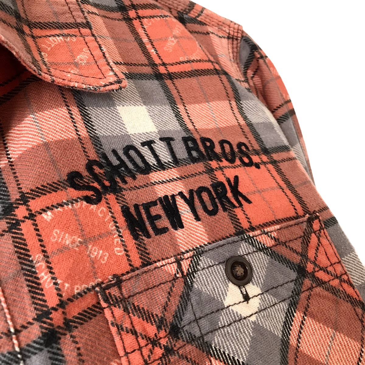 Authentic Schott Bros. NYC Chainstitch Embroidery Shirt - 6