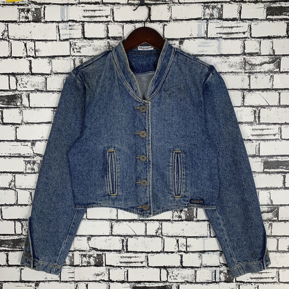 Vintage Georges Marciano Iconic Denim Design Denim Jacket - 1