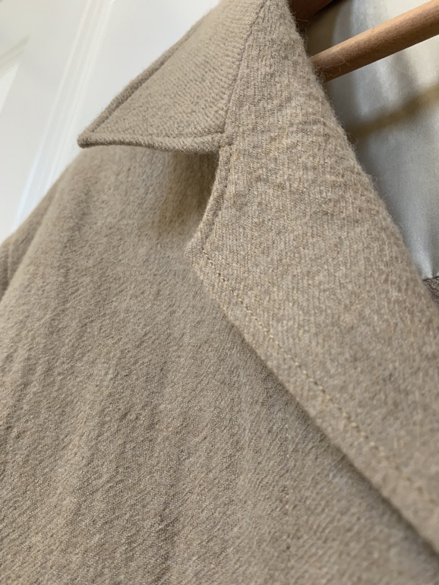 Sulvam - Wool open collar large shirt L - 4