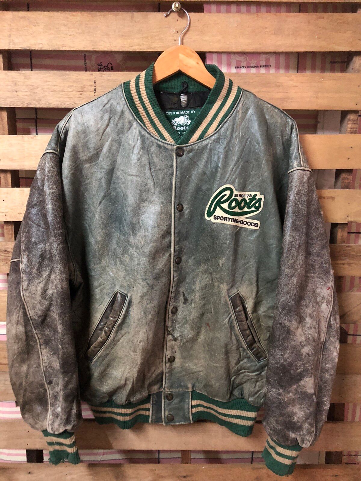 Sports Specialties - Vintage 70s Root’s Sporting Ford Varsity Jacket Distressed - 1