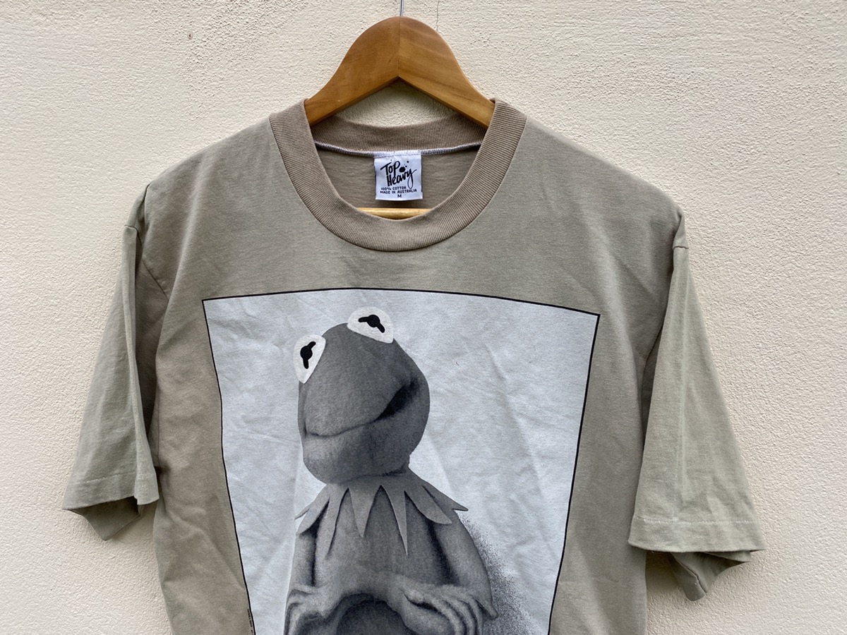 Vintage - 90s Thrashed Kermit Klein Underwear Big Print Parody Tee - 2