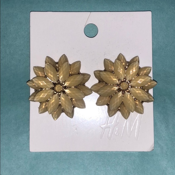 H&M Large Flower Statement Earrings - 1