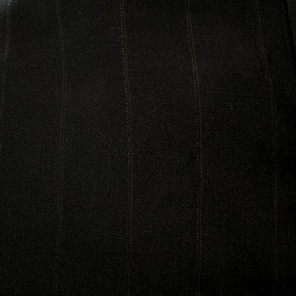 Christian Dior Trouser Pants Mid Rise Pleated Rolled Hem Pin Stripe Black 44 - 2