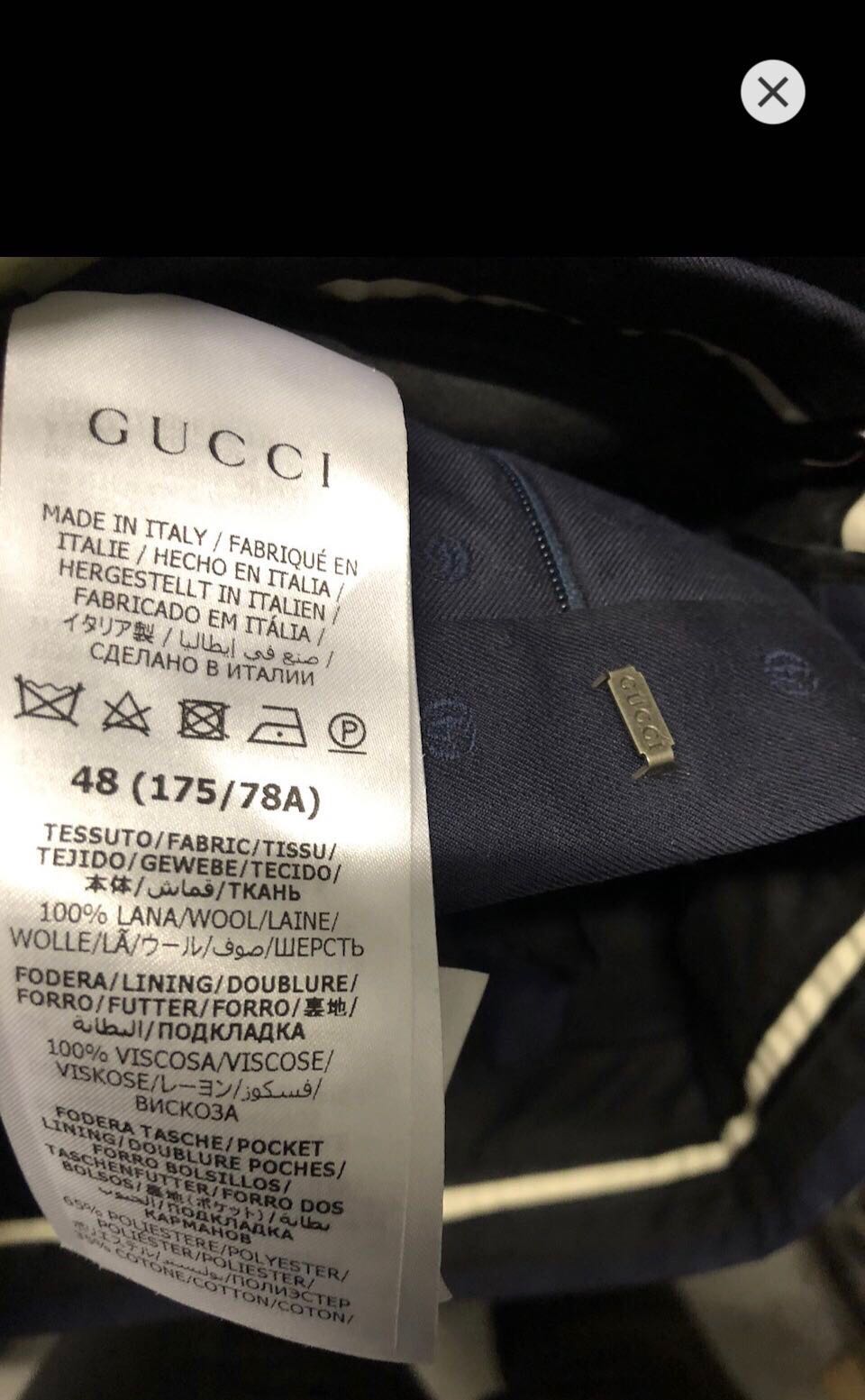 Gucci Double G Blue Single Breasted Suit - 4