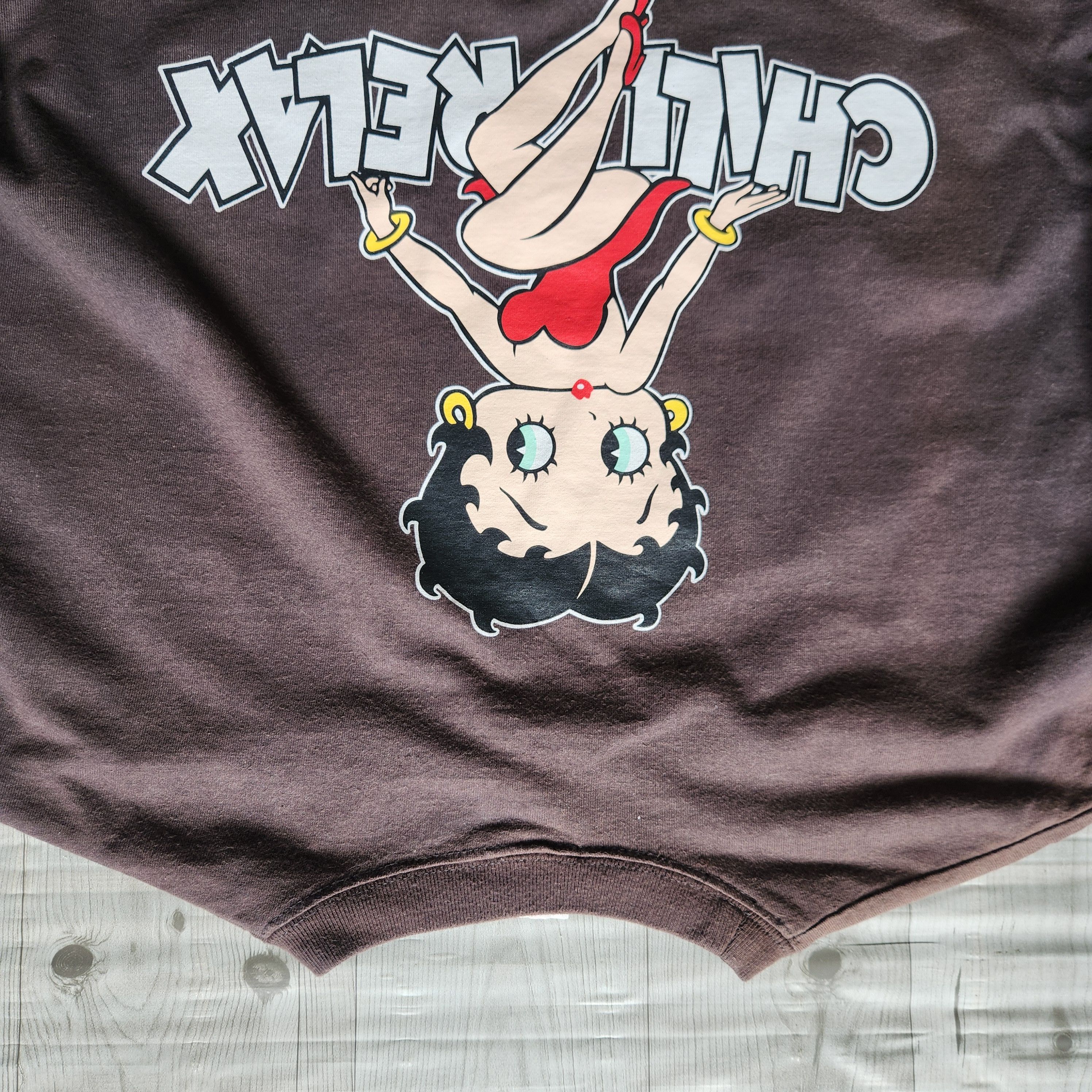 Chillax X Betty Boop Faded Brown Vintage Y2K TShirt - 13