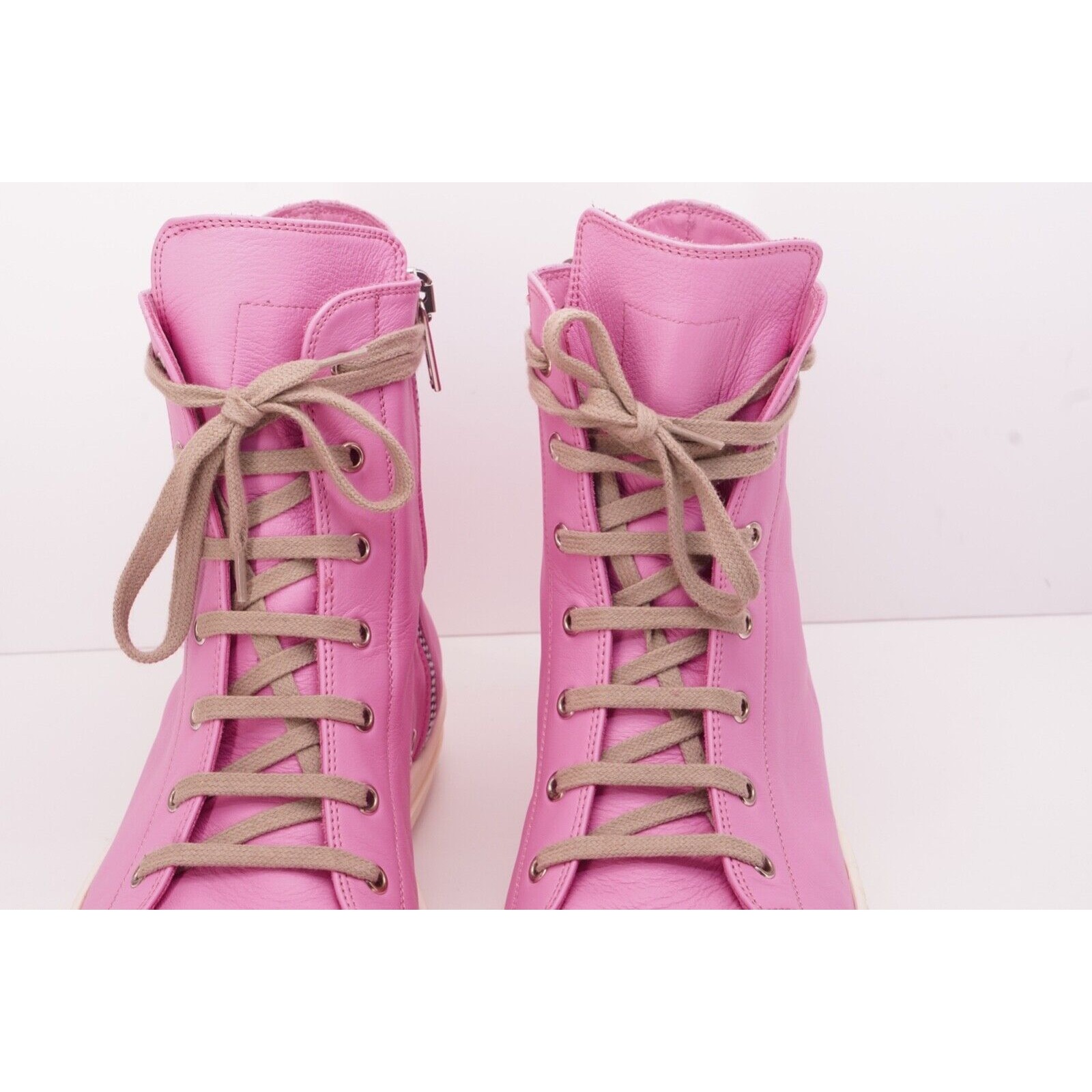 Ramones Pink High Top Sneaker Pink SS21 Side Zipper - 9