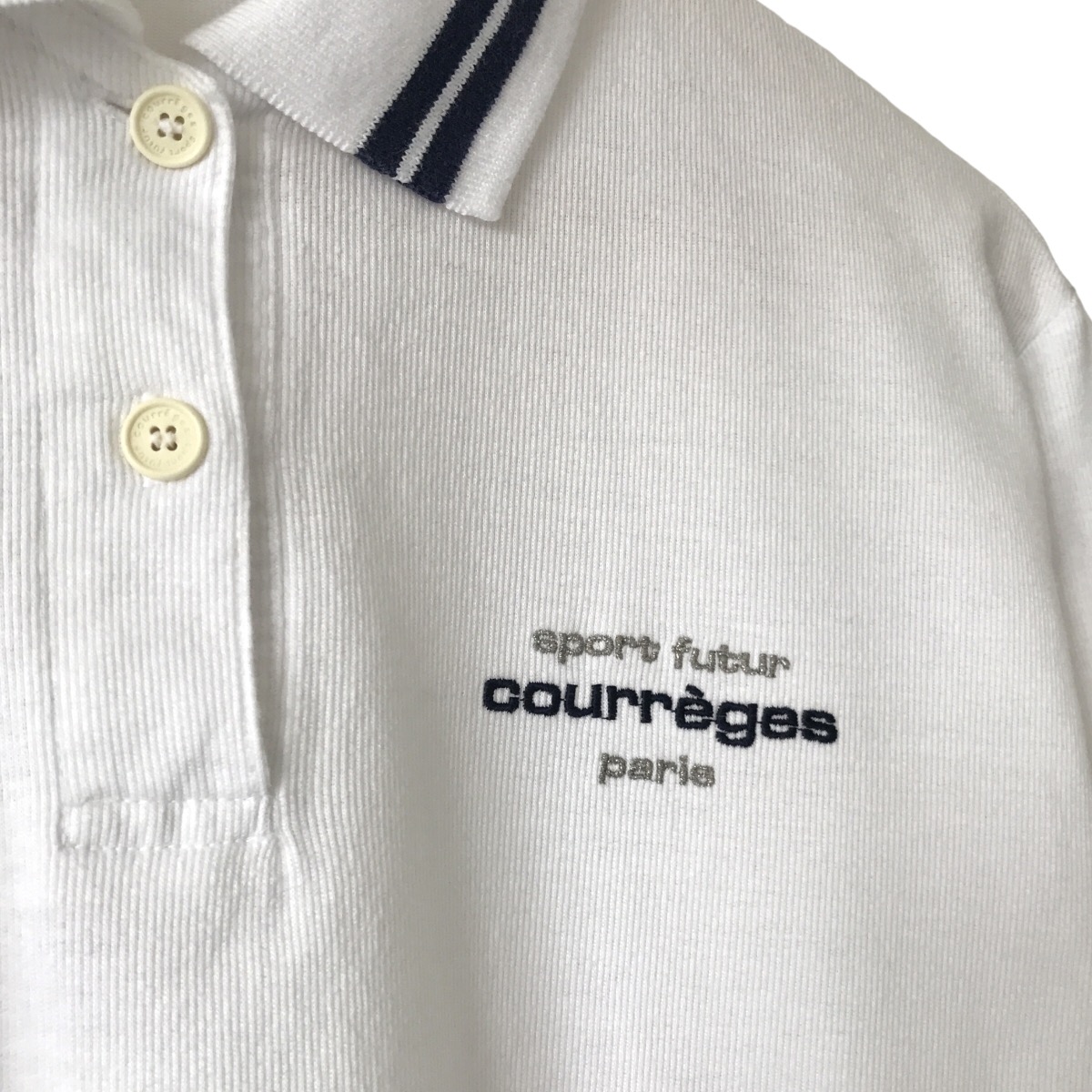 Vintage - Authentic Vintage Courreges Sport Futur Paris WMN Polo Tee - 5