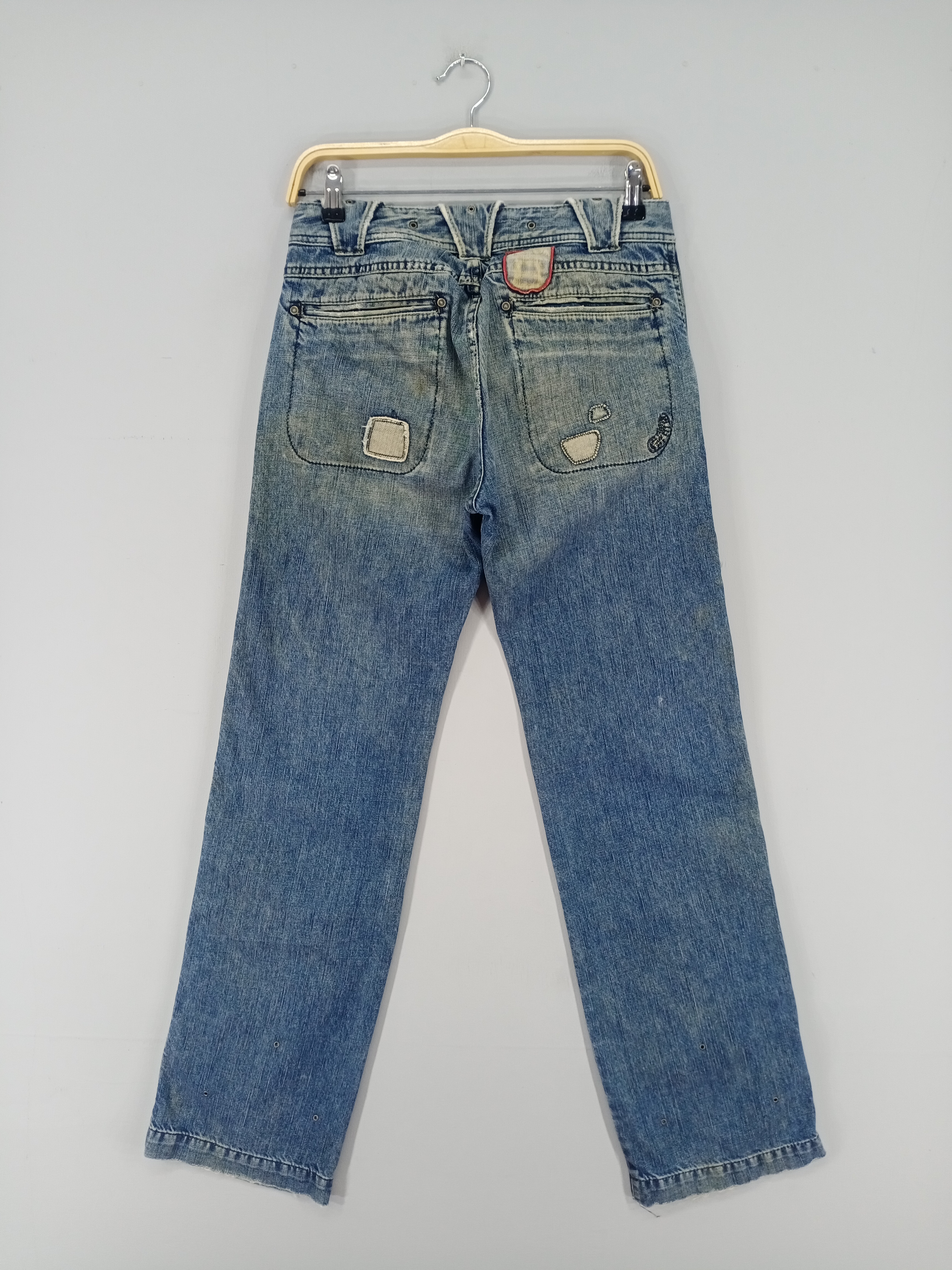 💥RARE💥Diesel Medium Wash Patches Distressed Jeans - 5