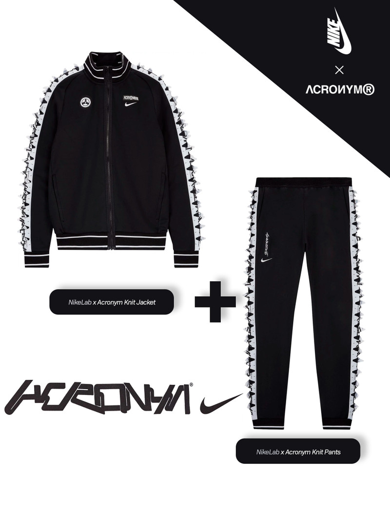 NikeLab x ACRONYM Therma Fit Knit Jacket & Knit Pants 'Black-White' SS22 - 1