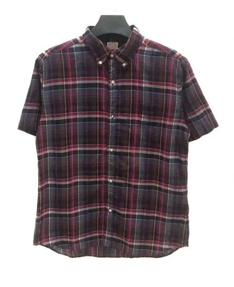 Beams Co.ltd Plaid Tartan Single Pocket Shirt Button Up - 1