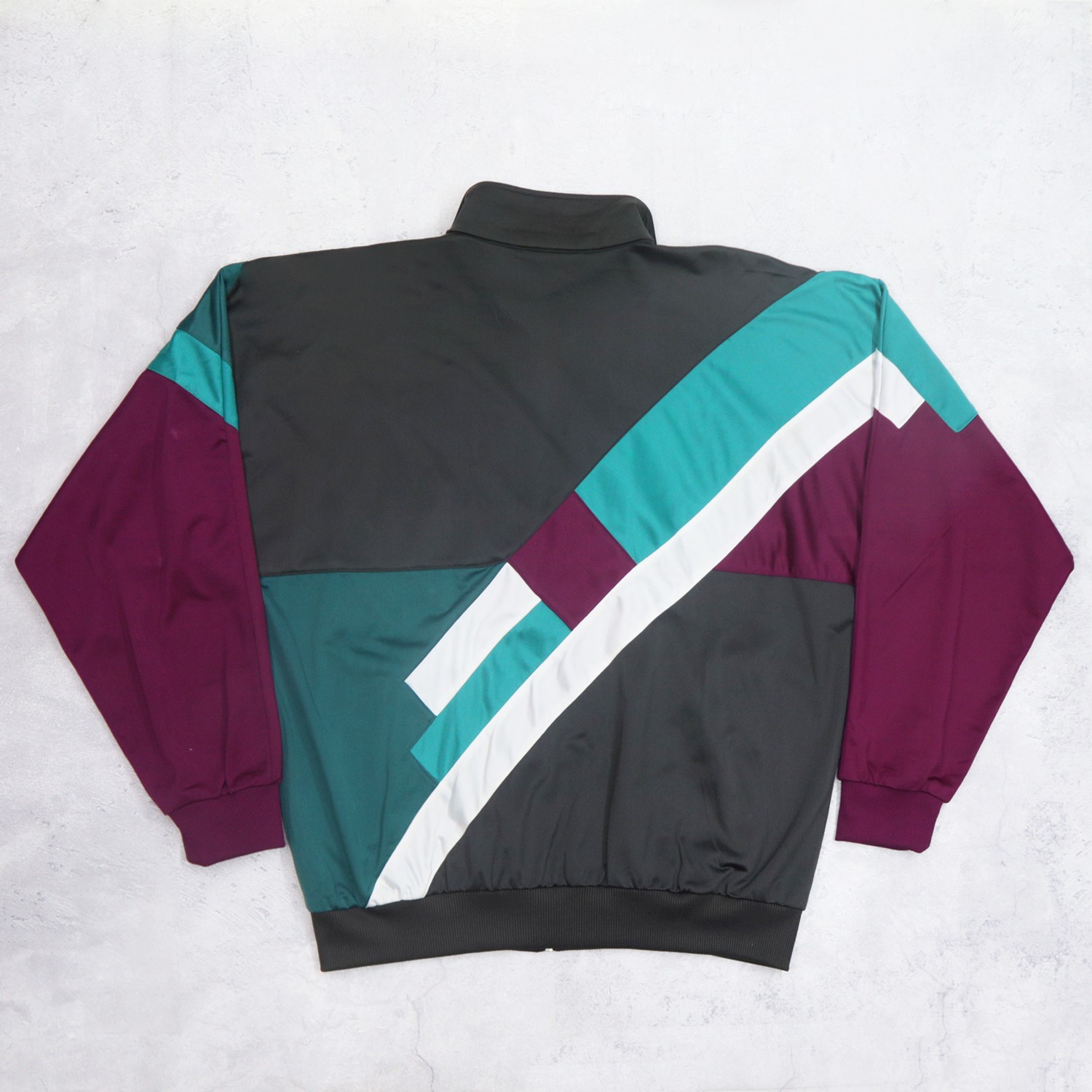 Vintage 90s Adidas Spellout Satin Colorblock store Crewneck