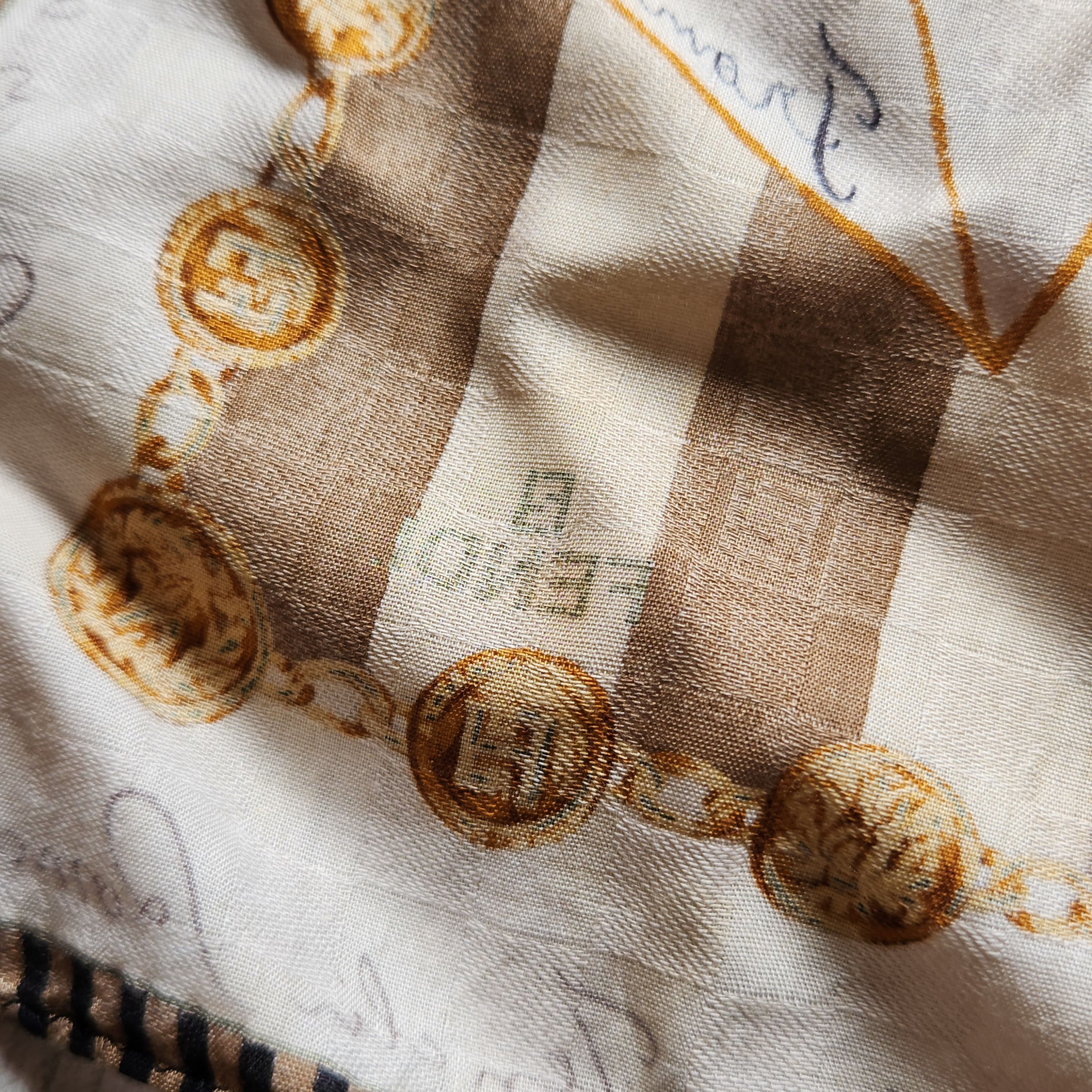 Vintage Fendi Roma Italy Handkerchief Scarf - 6