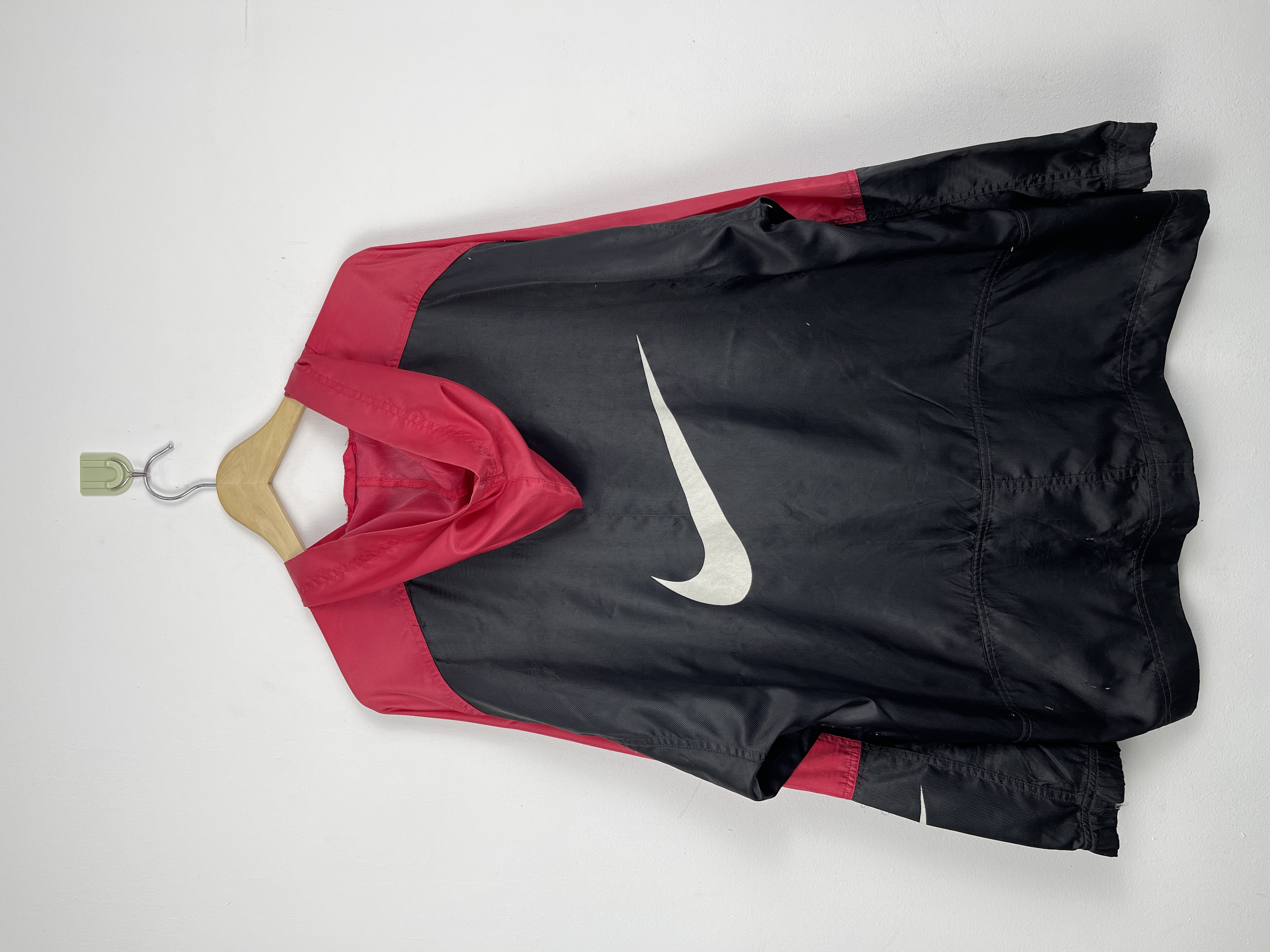 Vintage 90s Nike Swoosh Hoodie Windbreaker Jacket - 1