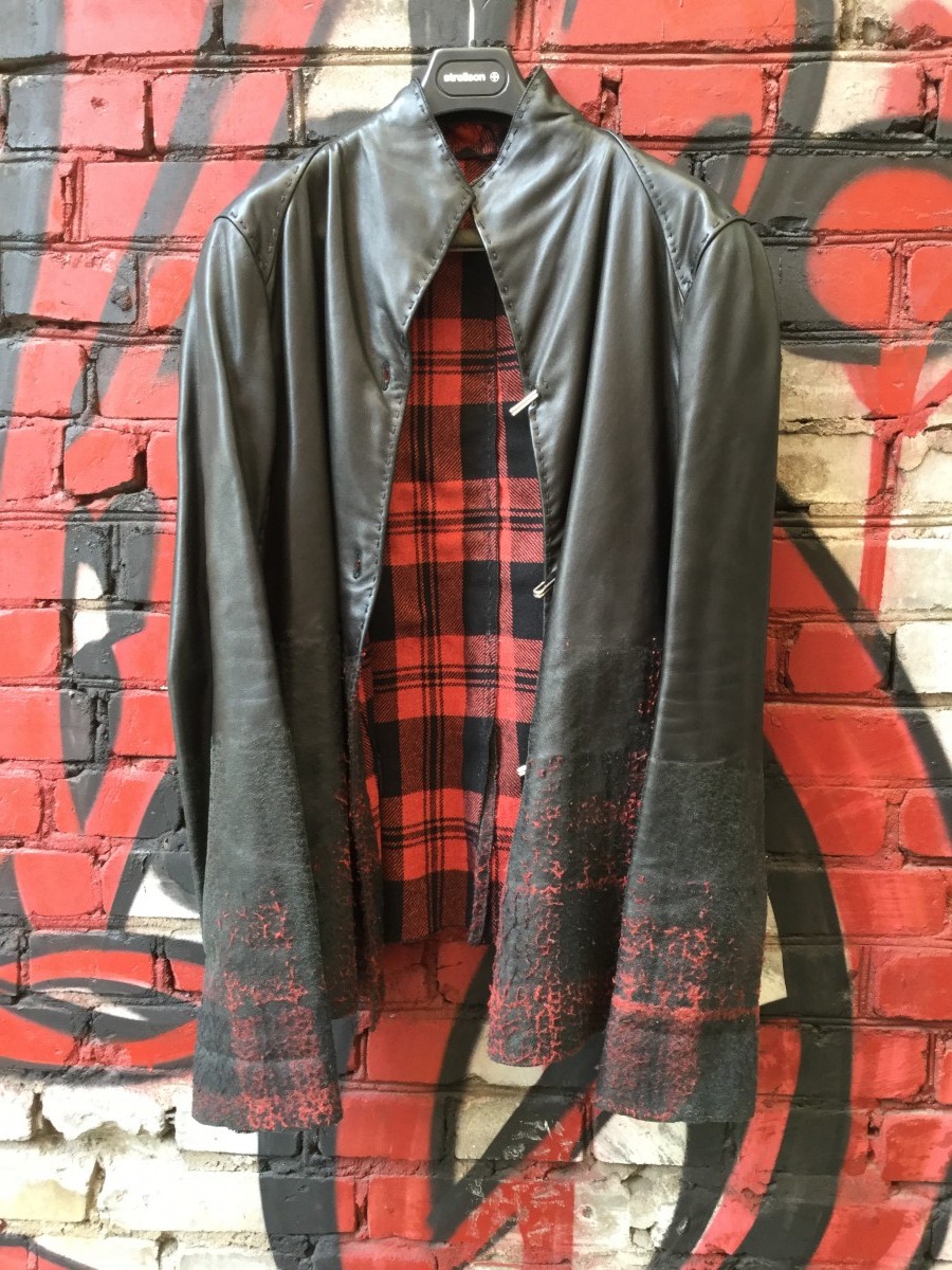 Yohan Serfaty - Bonded leather & wool jacket. Like Julius, Yamamoto jackets - 5