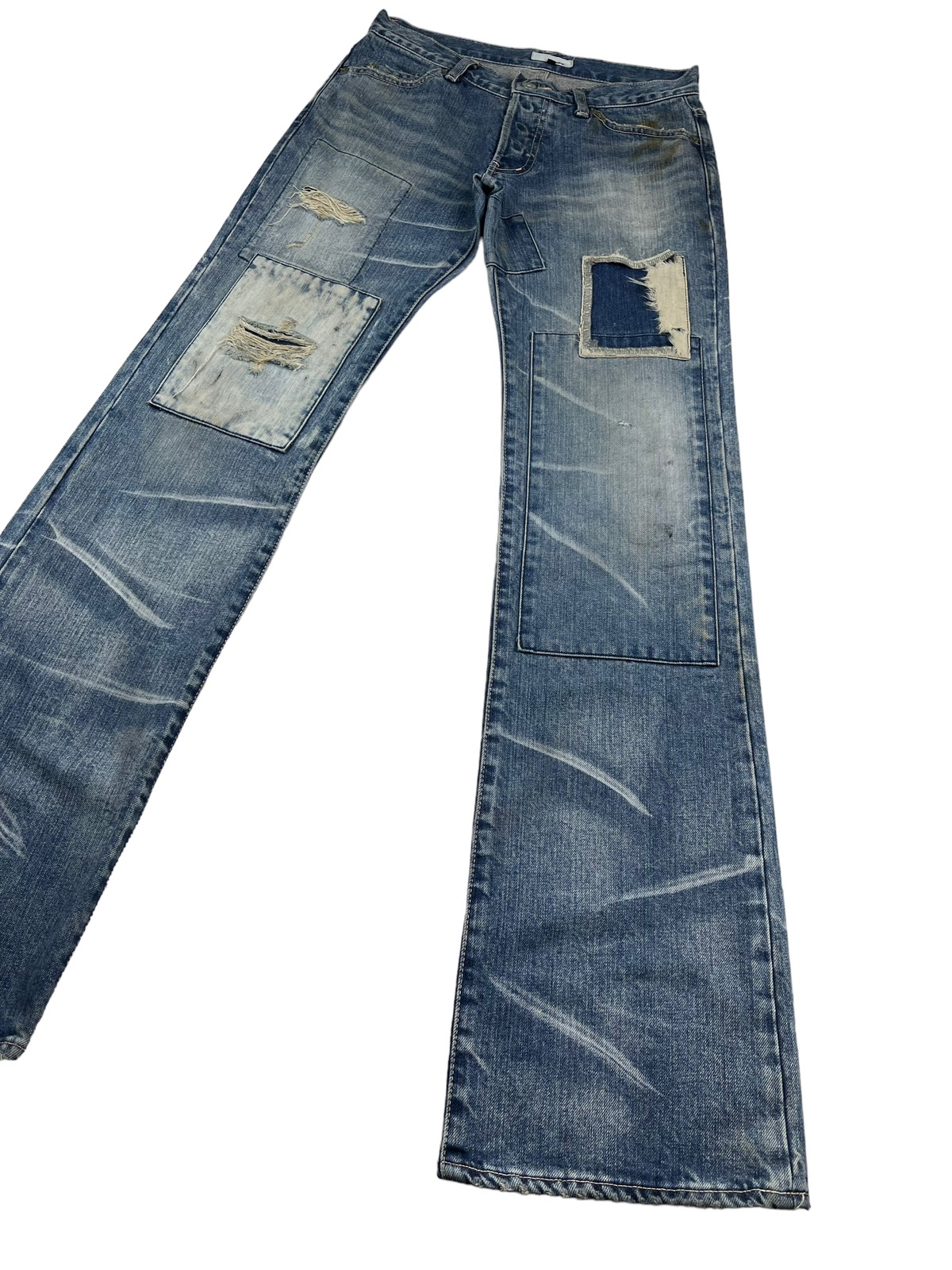 Distressed Denim - Patchwork Distressed Stunning Lure, Trashed Ripped Jeans - 3