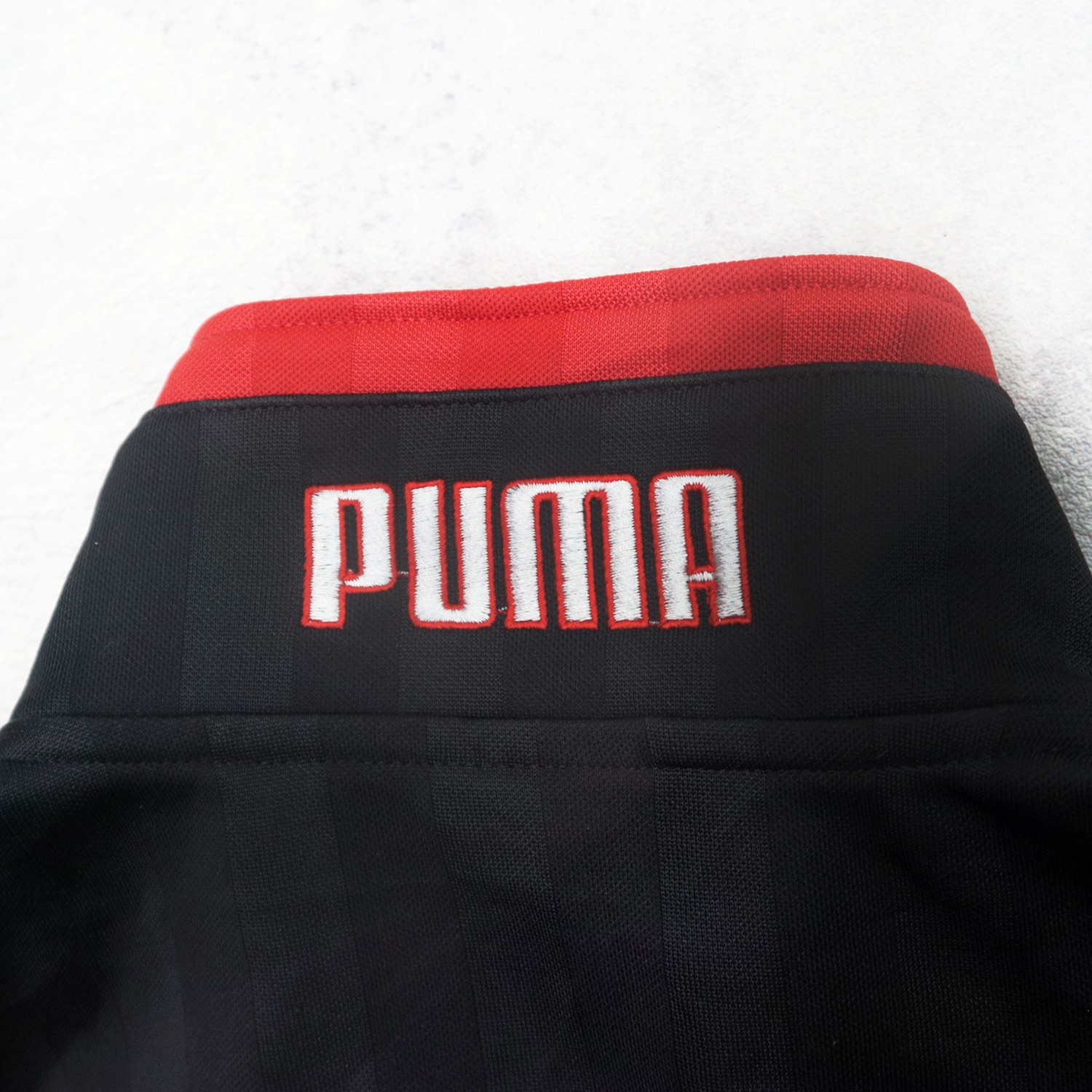Vintage 90s PUMA Big Logo Spellout Multi Color Block Bomber Track Jacket - 8