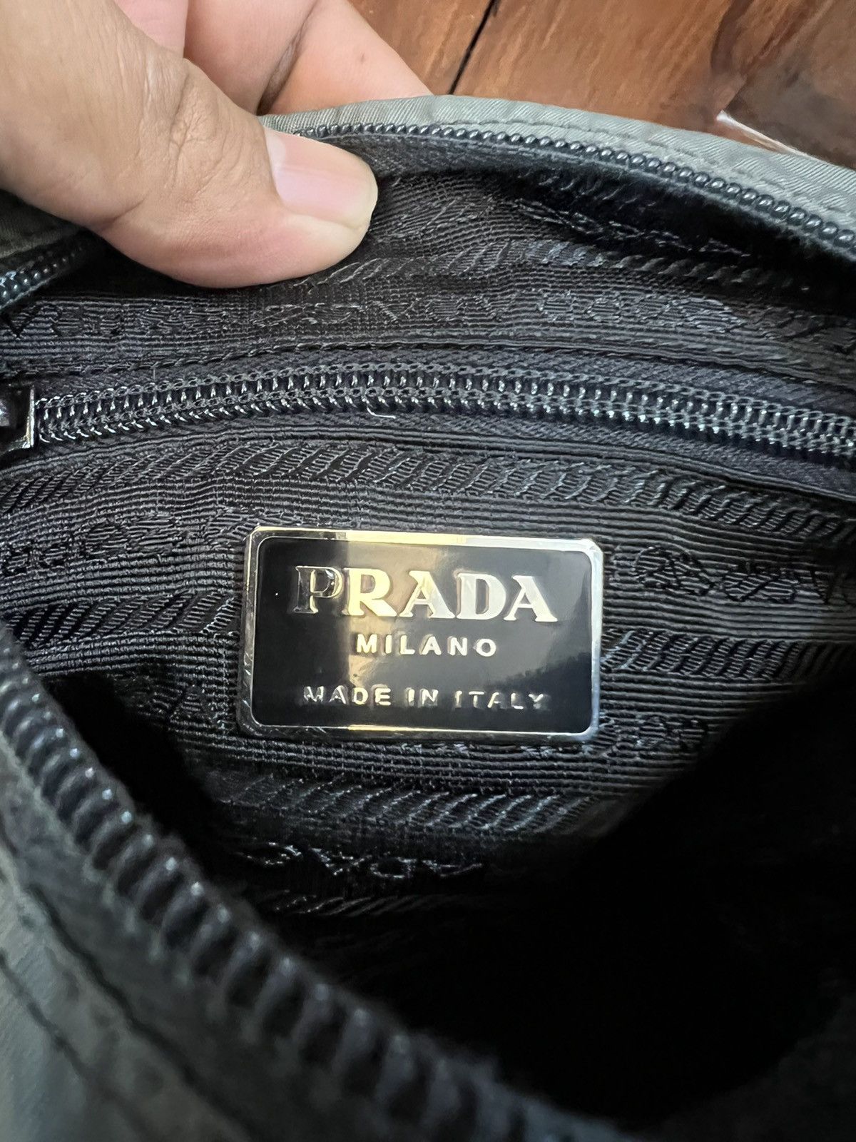 Prada Sling Bag Grey Nylon - 11