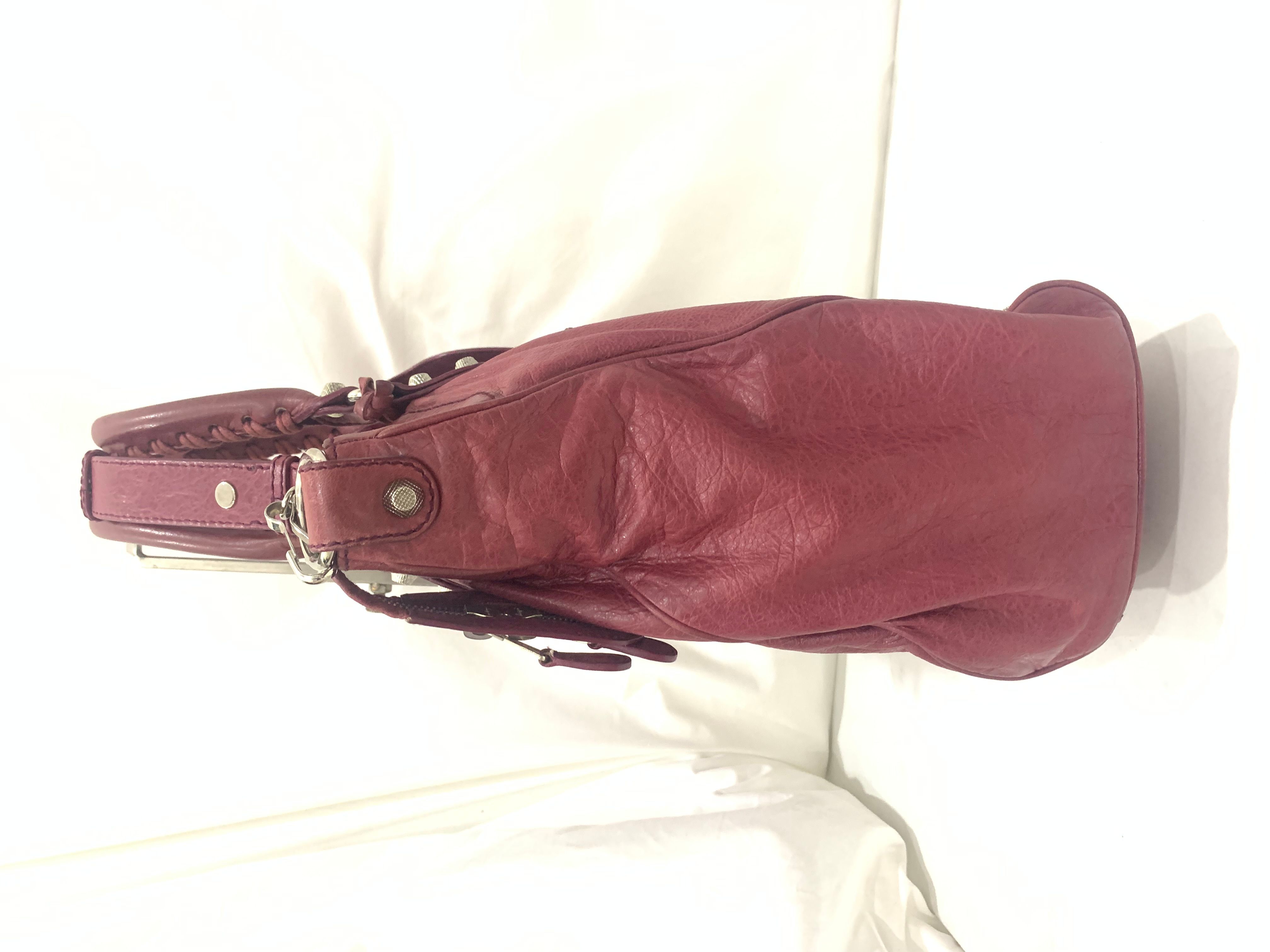 Authentic Balenciaga Giant Velo Red Leather 2 way bag - 4