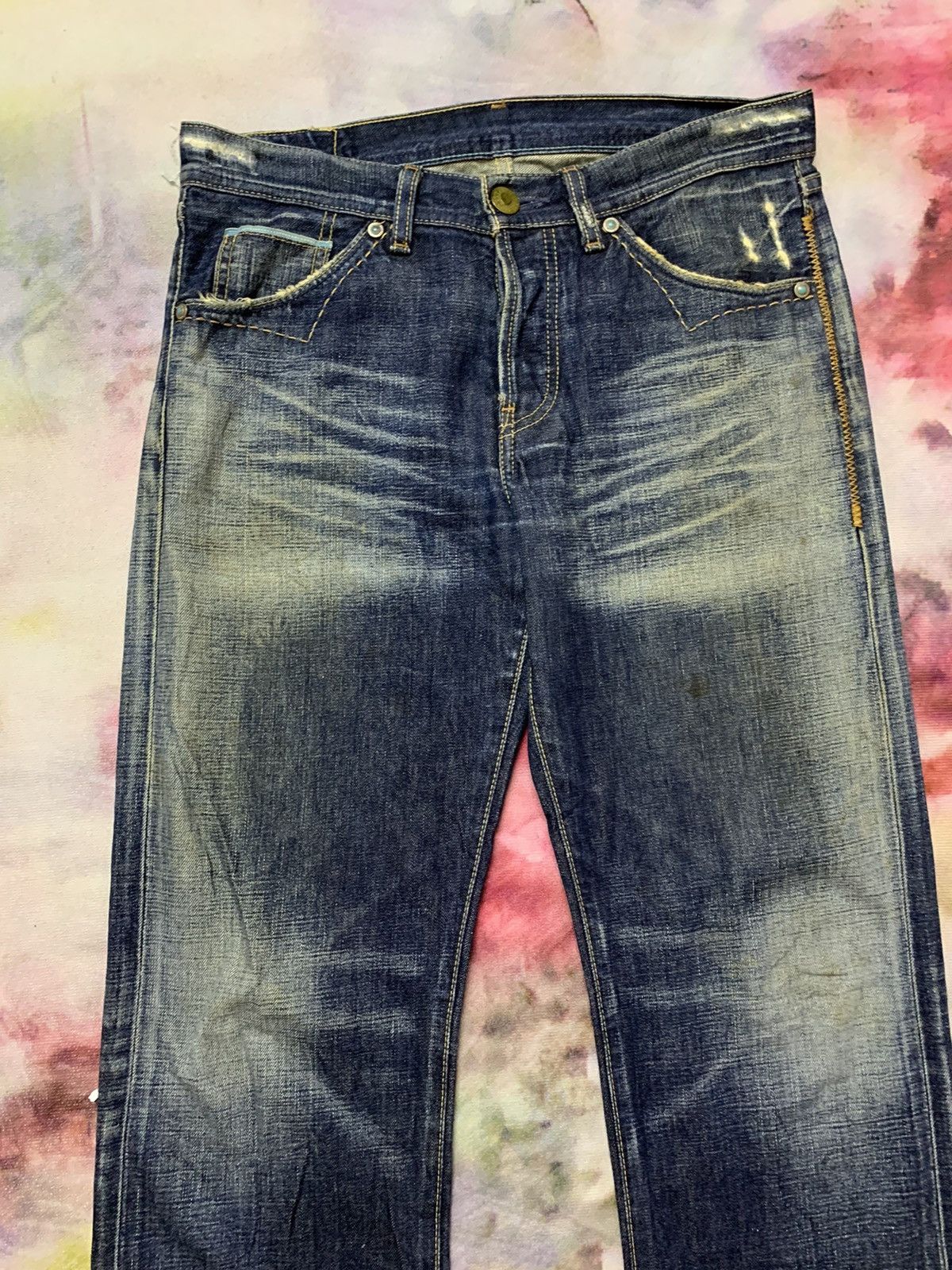 🔥FLARE Limited Ed. LEVI’S Blue Selvedge PAT MAY 1873 Bootcut - 14